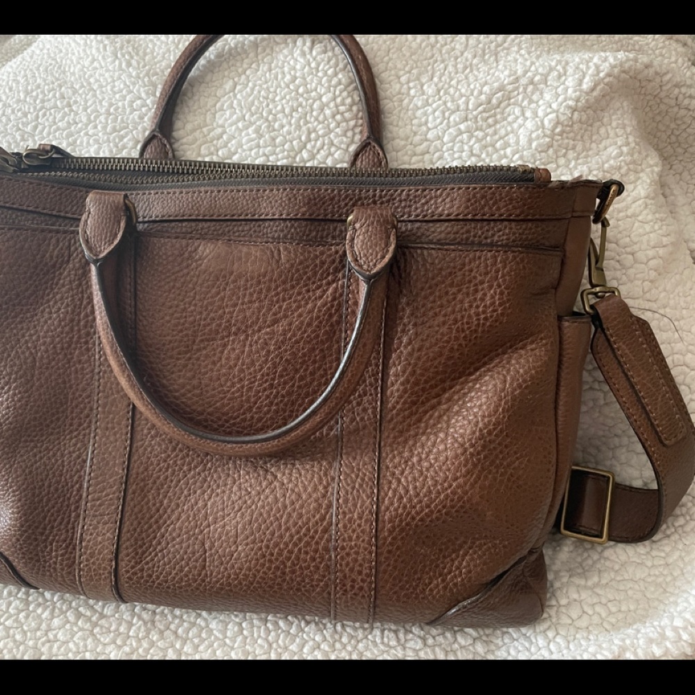 Brown Coach soft side briefcase